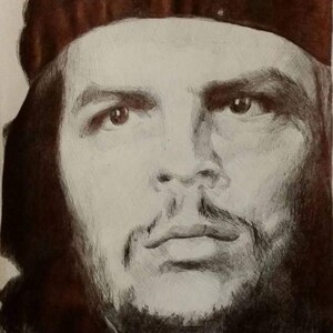 Commissioned portraits - ballpoint pen on cardboard - Handmade - order yours