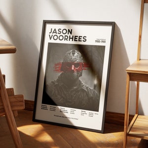 Friday the 13th, Jason Voorhees Poster black and white vintage poster, halloween, horror movie poster, Friday The 13Th Png, Digital Download