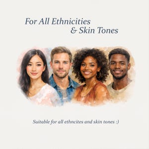 Custom portrait suitable for all ethnicities and skin tones, diverse personalized digital art illustration