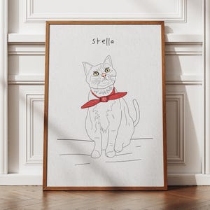 Custom Line Drawing Portrait, Custom Pet Outline Drawing, Pet Sketch from Photo, Minimalist Pet Portrait, Custom Pet Portrait, Pet Drawing