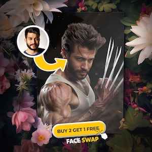 Custom Realistic Wolverine Portrait, Personalized Portraits, Portrait from Photo, Superhero Gift, Wolverine Portrait, Fathers Day Gifts