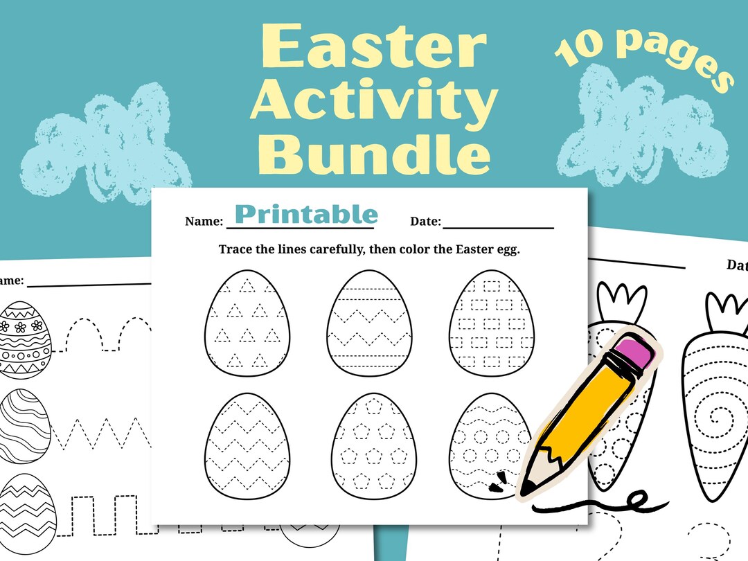 Easter Activity Bundle Printable for Kids, Preschool Kindergarten ...