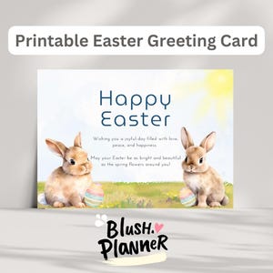 Biglietti di auguri di buona Pasqua - Design coniglio, design carino, uovo di Pasqua, perfetto per amici, famiglia e persone care
