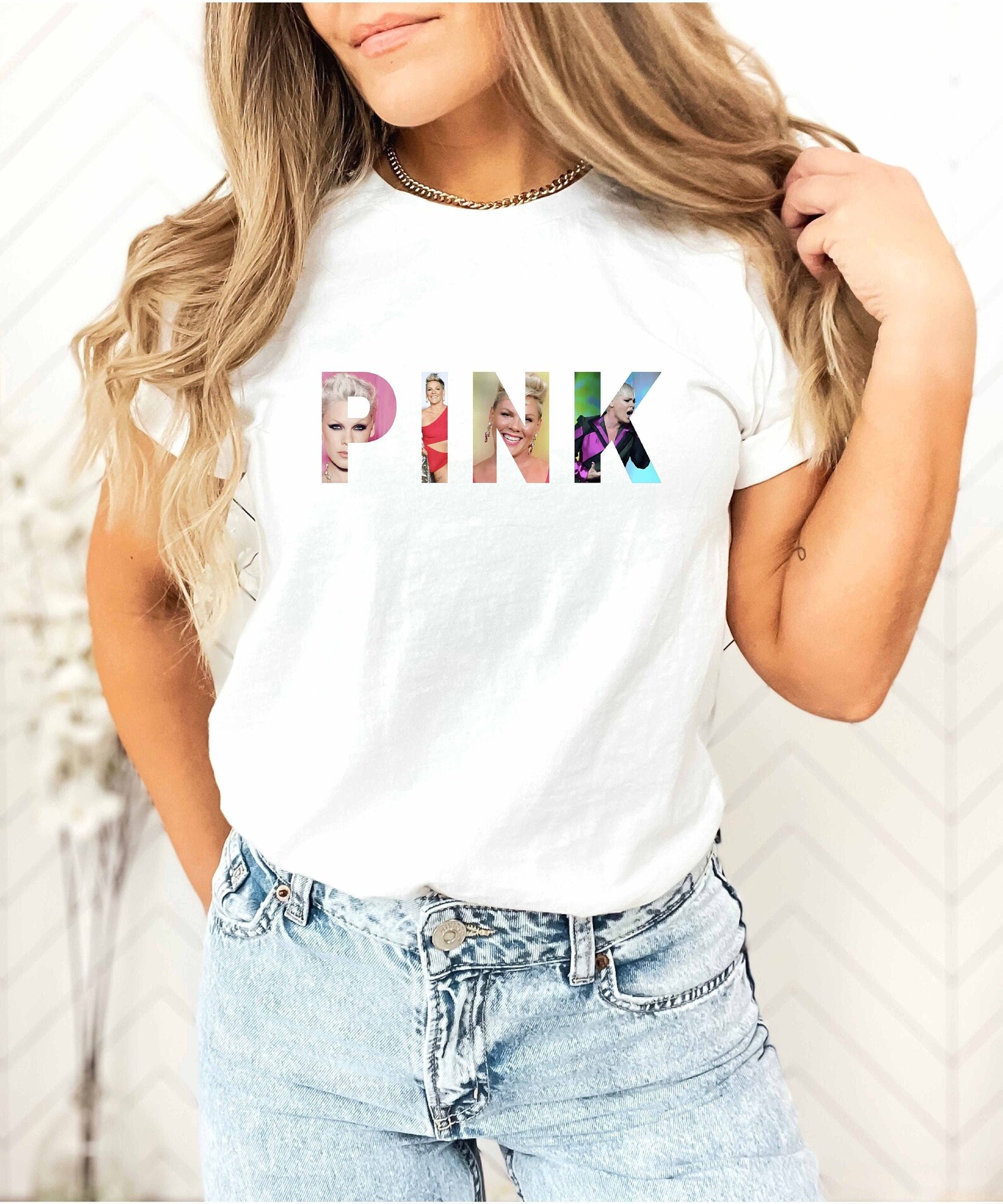 Pink Shirt Pink Concert Shirt Pink Pink Concert Tee Singer Etsy Canada