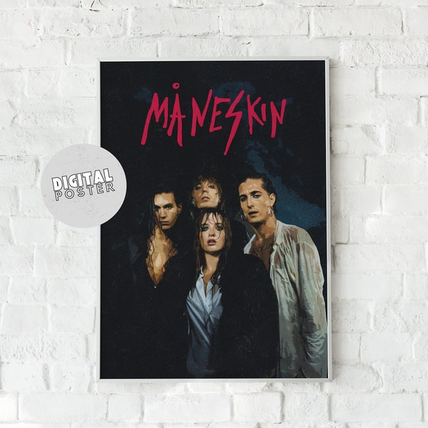 Måneskin Band Wall Art Print - Home Decor | Digital Download Music Poster