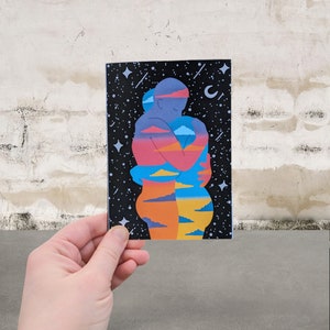 Knuffelkaart - Embrace Rainbow-wenskaart - universeel, vrienden, partners, verjaardag, verlies