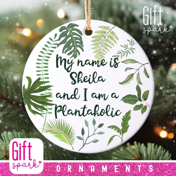 Plant Lovers Keepsake Custom Ornament Personalized Gift Personalized Ceramic Ornament Gift For Plant Lover Botanical Lover Christmas Bauble