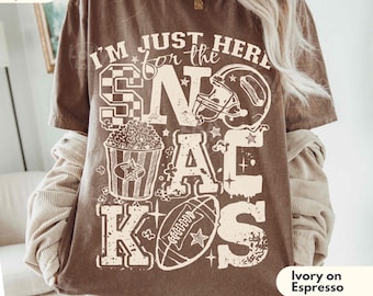 I'm Just Here For The Snacks Shirt, Youth Sizes COMFORT COLORS® Tee, Funny Game Day Shirt