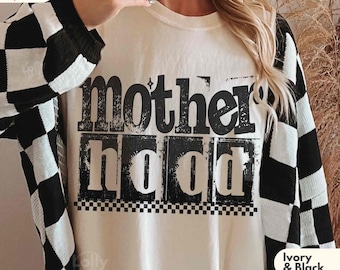 Custom Motherhood COMFORT COLORS® Cool Unique Mothers Day Gift Oversized Mother Hood Shirt Motherhood Day Tee Trendy Mom Life Typography Tee