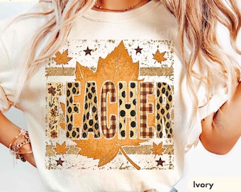 Fall Teacher Shirt, Leopard Plaid Autumn Teacher Tee, Floral Patchwork Teacher Shirt, Comfort Colors Thanksgiving Tee