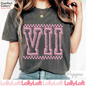 Custom Roman Numerals Birthday Comfort Colors® Tshirt Personal Checkered Varsity Birthday Shirt Retro Roman Number Tshirt Birthday Mom Tee