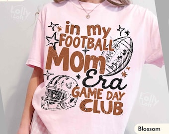 In My Football Mom Era Shirt, Game Day Club Tee, Retro Football Mama Shirt, Comfort Colors Sports Mom Tee