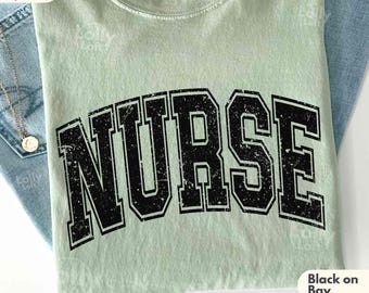 Cool Nurse Shirt Comfort Colors® Shirt Custom Nurse Tshirt Varsity College Tee Trendy Nurse Graduation Gift For New Nurse Appreciation Shirt