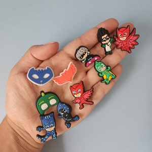 PJ mask charms, PJ mask party, Pj mask birthday, Pj mask deco, Catboy charm, Catboy party, catboy birthday, pj mask caketopper, pj mask deco