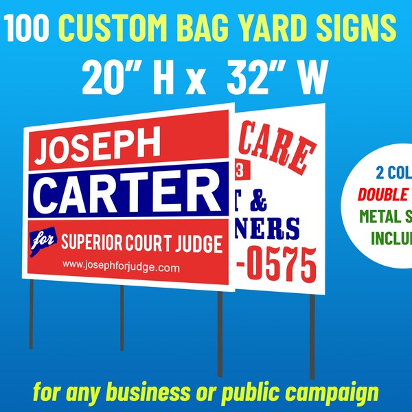 Poly Bag Yard Signs Etsy
