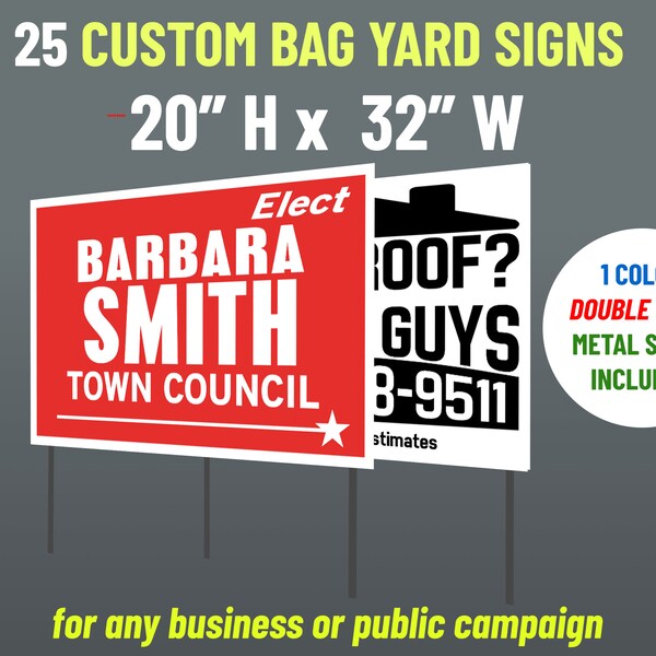 Poly Bag Yard Signs - Etsy