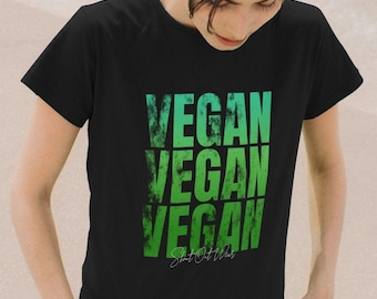 Veganistisch dames-T-shirt van biologisch katoen - donatie aan goede doelen