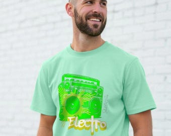 Camiseta unisex de algodón orgánico en homenaje a la música electrónica.