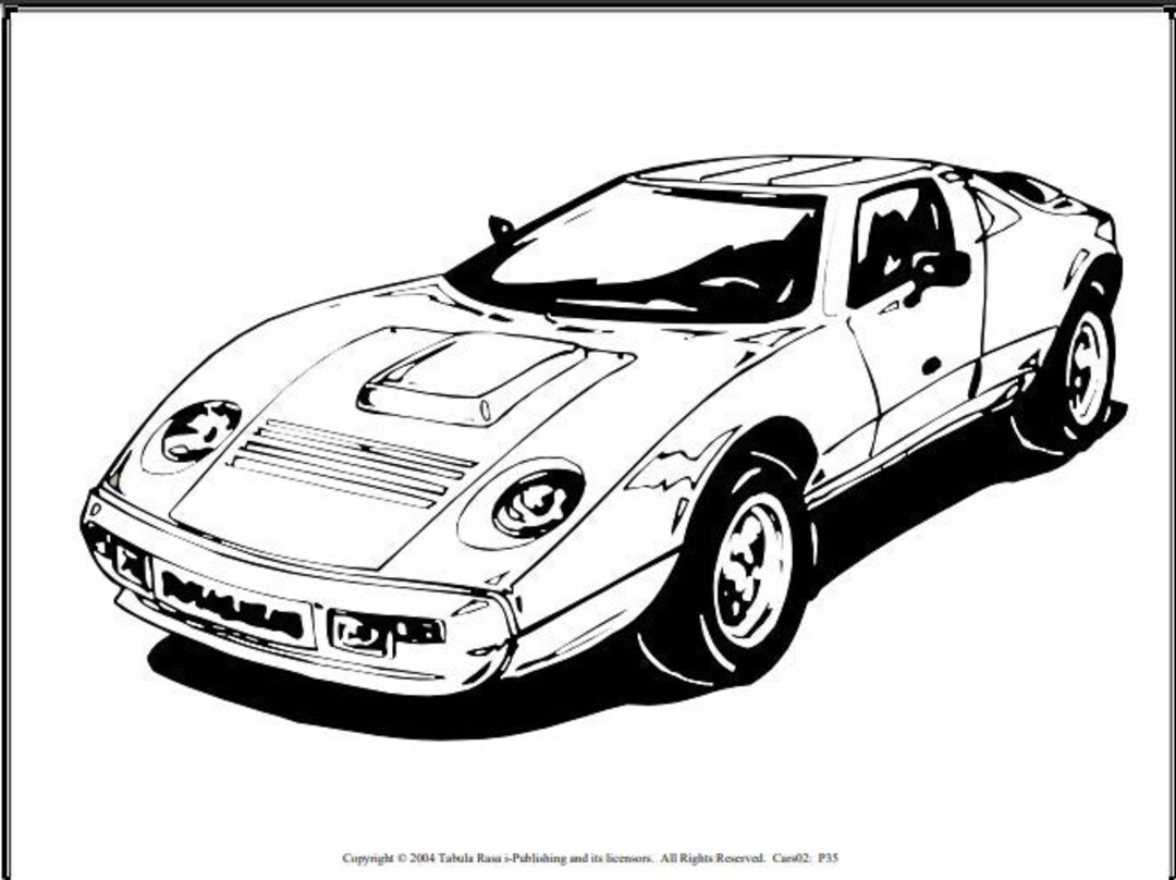 53 Page Car Coloring Book - Etsy