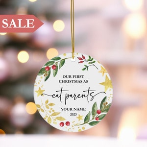 Personalized First Christmas as a Cat Parents Ornament, New Cat Parents, Christmas Gift for New Cat Owner Gift, New Cat Owner Keepsake