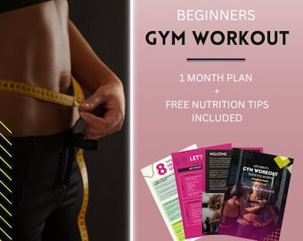 30 Tage Trainingsplan für Anfänger | Workout Planner für Frauen | Gym Trainingsplan | Canva Template