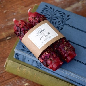 Passion Spell Candles, witches altar, witchcraft, pagan, candle magic