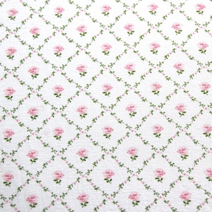 Vintage Laura Ashley 'KATE' Rose/White, Country Furnishing Cotton, 116cm wide x 120cm long, 1983