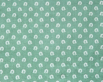 Vintage Laura Ashley - MCGREGOR - Country Furnishing Cotton, Green/White, 119cm x 50cm, 1989