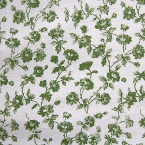 Vintage Laura Ashley - BRIAR ROSE - Green Tonal Floral Print, 114cm x 60cm, 1977