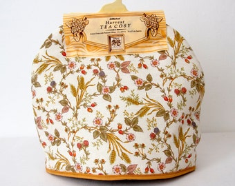 Vintage St.Michael - HARVEST TEA COSY - Padded Tea Pot Cover, 32cm x 27cm, 1990's