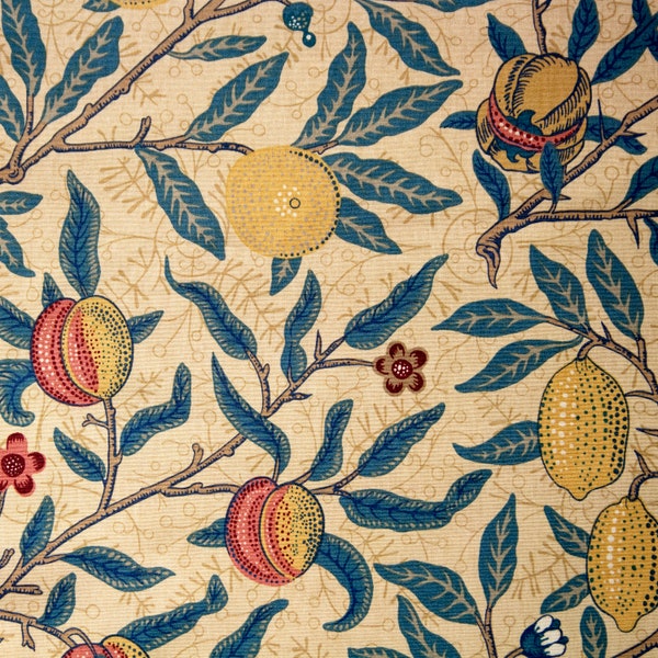 Vintage Sanderson - FRUIT - William Morris Design, Printed Cotton, 140cm x 50cm, 1995