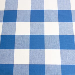 Laura Ashley katoenen stof met blauw ruitpatroon – groot formaat, 142 cm breed x 120 cm lang, jaren 90