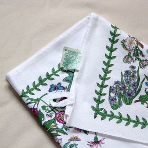 Vintage Portmeirion BOTANIC GARDEN Tea Towel, 100% Cotton, 48cm x 77cm, Made In England, 1990's image 4
