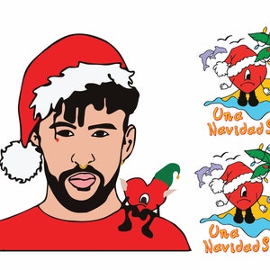 ベイビー ベニート クリスマス svg、sin ti svg、バッド バニー ハート svg、レイヤード SVG、クリカット、カット ファイル、Svg、Png、Svg、Eps レイヤード デジタル ベクター ファイル