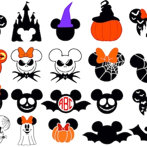 Halloween Mickey Head Svg Bundle, Halloween Mickey Svg, Mickey Spiderweb Svg, Mickey Halloween SVG Cut File - Cricut - Digital File