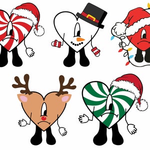 ベイビー ベニート クリスマス svg、sin ti svg、バッド バニー ハート svg、レイヤード SVG、クリカット、カット ファイル、Svg、Png、Svg、Eps レイヤード デジタル ベクター ファイル