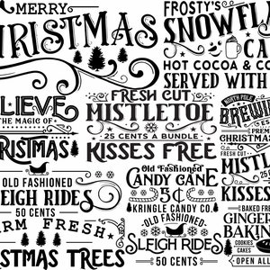 Vintage Christmas Sign Svg, Png Bundle,Christmas Bundle SVG- Farmhouse Christmas SVG- Farmhouse Sign Svg -Farm Fresh Svg-Christmas Trees Svg