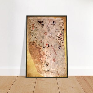 Piri Reis's 1513 AD Map of the World 60x90 cm / 24x36″