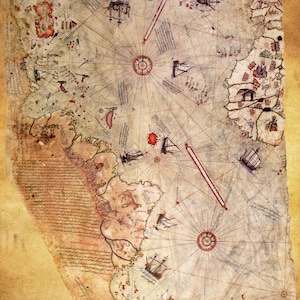 Piri Reis's 1513 AD Map of the World image 4