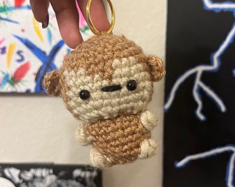 Monkey Keychain | Crochet Monkey Keychain |Crochet keychain | Keychain | Monkey | Animal plushie | Gift | Handmade