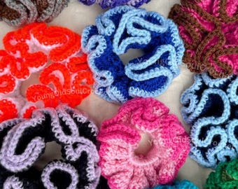 Crochet Jumbo Scrunchie: Large Acrylic Hair Accessory