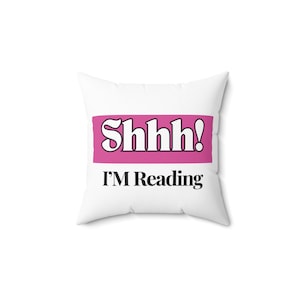 Bookish Pillow | Cute Book Lover Throw Pillow | Funny Reading Decor | Gift for Readers and Bookworms | Cozy Literary Cushion