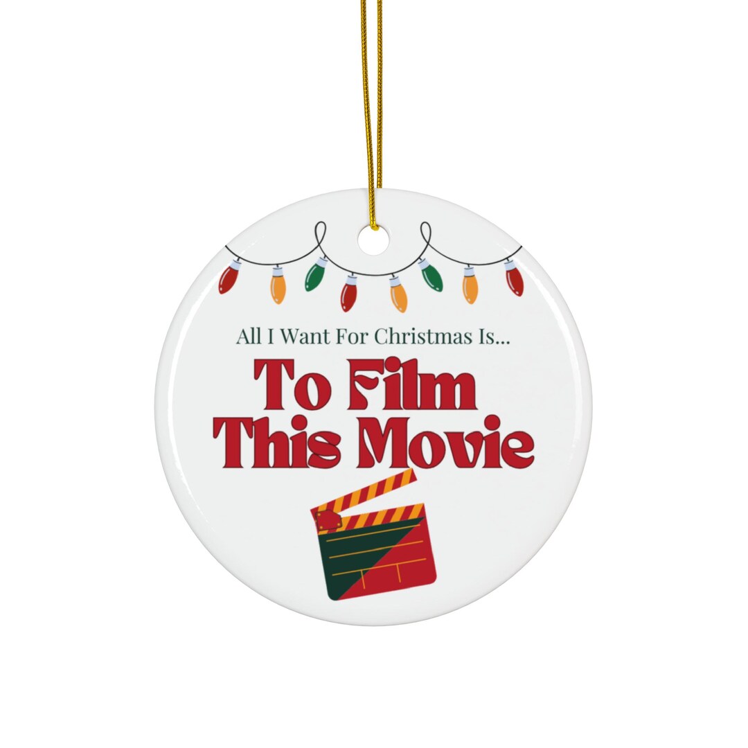 Cinema Film Christmas Ornament Personalized, Christmas Ornament For