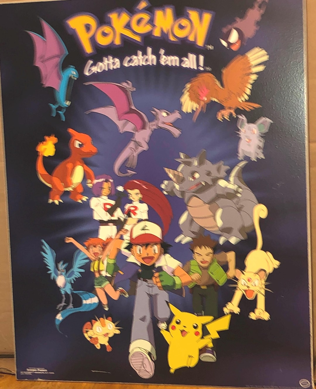 Vintage Mounted Pokémon Poster Gotta Catch Em All Nintendo and