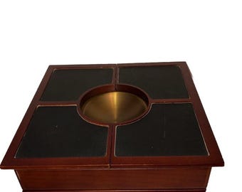The Bombay Company Wooden Valet Jewelry Box with Tray Convertible Top & Drawer
