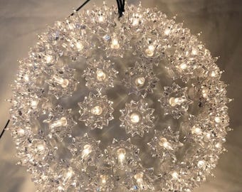 Pottery Barn Cluster Light Hanging Lighted Sphere 10” Ball Holiday Christmas