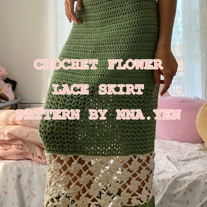 Crochet Flower Lace Skirt Pattern