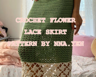 Crochet Flower Lace Skirt Pattern