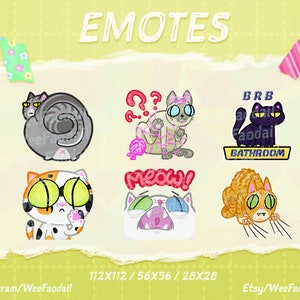 Niedlich, lustig, Katzen Emotes - Twitch & Discord