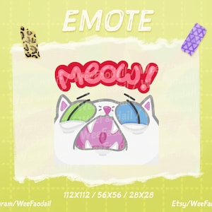 Süße, Miau Katze Emote - Twitch & Discord